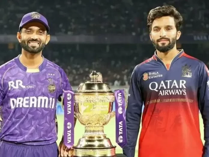 rcb vs kkr के मध्य आईपीएल में ब्रेक के बाद पहला मुकाबला